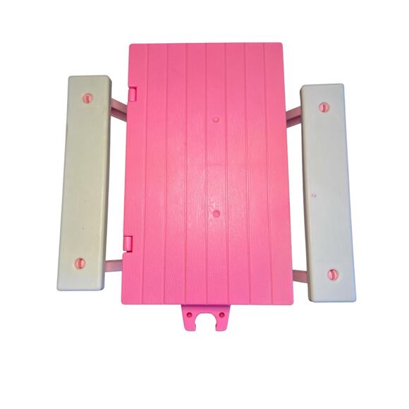 1991 Arco Mattel Barbie Doll Backyard Cookout Storage Picnic Table and Food Pink - Picture 6 of 7
